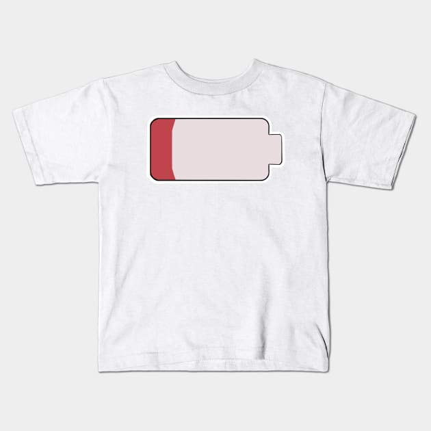 Low battery Kids T-Shirt by dragonlord19